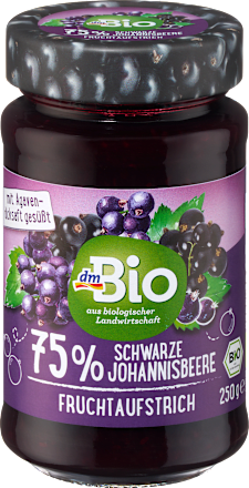 Fruchtaufstrich, Schwarze Johannisbeere 75% Frucht, 250 g