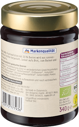 Fruchtaufstrich, Waldfrucht 55% Frucht, 340 g