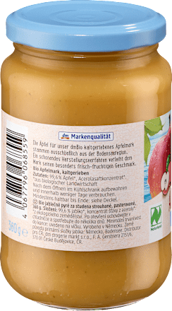 Fruchtmark Apfel kaltgerieben, 360 g