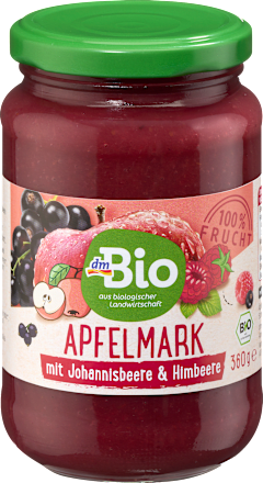 Fruchtmark Apfel mit Johannisbeere & Himbeere, 360 g
