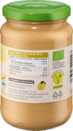 Fruchtmark Quitte, Birne & Banane, 360 g