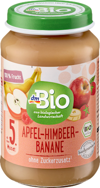 Früchte Apfel-Himbeer-Banane ab dem 5. Monat, 190 g