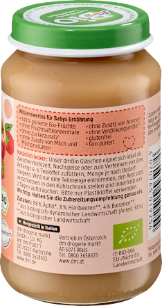 Früchte Apfel-Himbeer-Banane ab dem 5. Monat, 190 g