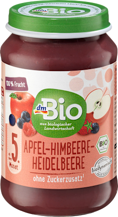 Früchte Apfel-Himbeere-Heidelbeere ab dem 5. Monat, 190 g