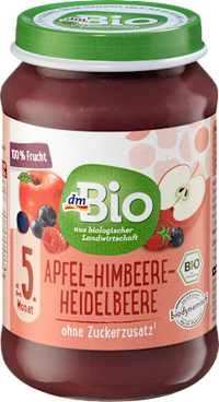 Früchte Apfel-Himbeere-Heidelbeere ab dem 5. Monat, 190 g