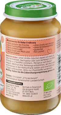 Früchte Apfel mit Aprikose ab dem 5. Monat, 190 g