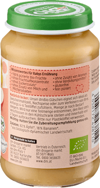 Früchte Apfel mit Banane ab dem 5. Monat, 190 g