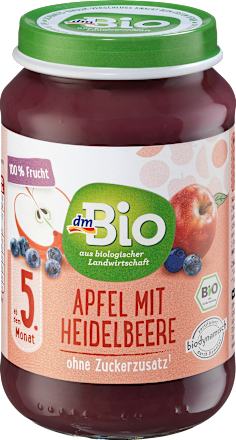 Früchte Apfel mit Heidelbeere ab dem 5. Monat, 190 g