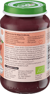 Früchte Apfel mit Heidelbeere ab dem 5. Monat, 190 g