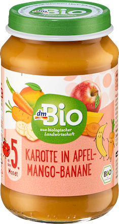 Früchte Karotte, Apfel, Mango, Banane ab dem 5. Monat, 190 g