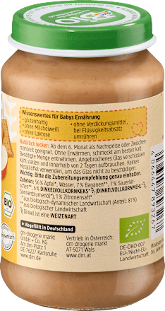 Früchte Kirsche-Banane in Apfel mit Dinkelkeks ab dem 6. Monat, 190 g