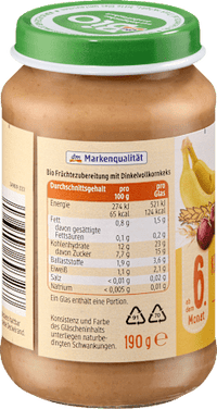 Früchte Kirsche-Banane in Apfel mit Dinkelkeks ab dem 6. Monat, 190 g