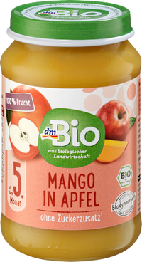 Früchte Mango in Apfel, ab dem 5. Monat, 190 g