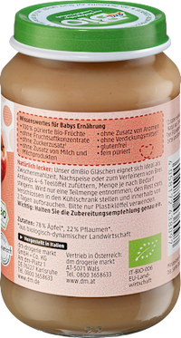 Früchte Pflaume in Apfel ab dem 5. Monat, 190 g