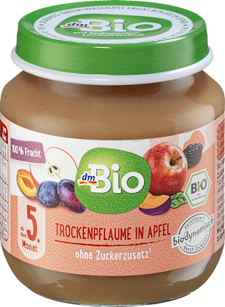 Früchte Trockenpflaume in Apfel ab dem 5. Monat, 125 g