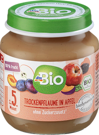 Früchte Trockenpflaume in Apfel ab dem 5. Monat, 125 g