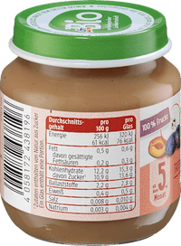 Früchte Trockenpflaume in Apfel ab dem 5. Monat, 125 g