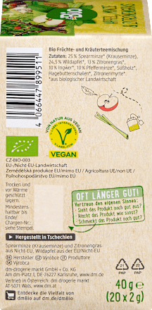 Früchte- & Kräutertee mit Apfel, Minze & Zitronengras (20 Beutel), 40 g