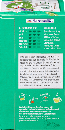 Alpenkruiden Fruitthee (20 zakjes), 40 g