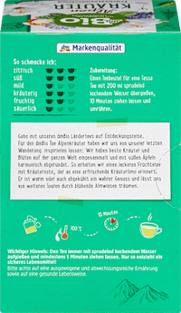 Früchtetee Alpenkräuter (20 Beutel), 40 g