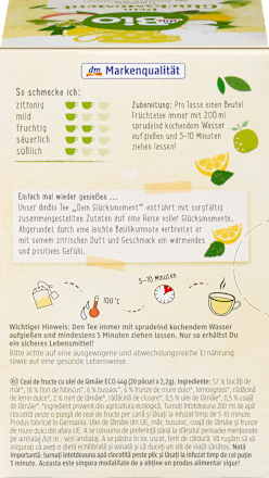 Früchtetee "Dein Glücksmoment" mit Zitronenöl (20 Beutel), 44 g