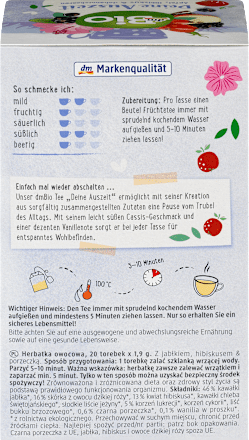 Fruitthee "Your Time Out" met appel, hibiscus &amp; krenten (20 theezakjes), 38 g