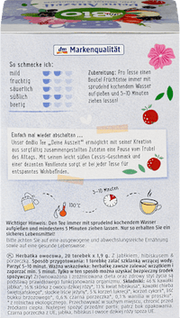 Fruitthee "Your Time Out" met appel, hibiscus &amp; krenten (20 theezakjes), 38 g