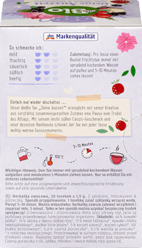 Früchtetee "Deine Auszeit" mit Apfel, Hibiskus & Johannisbeeren (20 Beutel), 38 g