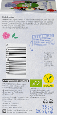 Fruitthee "Your Time Out" met appel, hibiscus &amp; krenten (20 theezakjes), 38 g