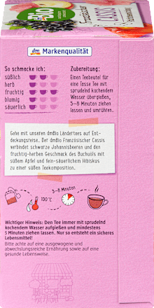 Früchtetee Französischer Cassis (20 Beutel), 40 g