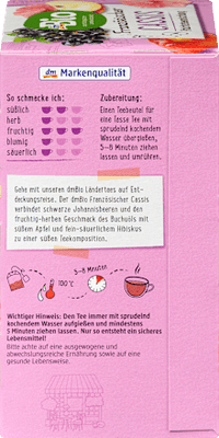 Früchtetee Französischer Cassis (20 Beutel), 40 g
