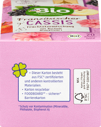 Früchtetee Französischer Cassis (20 Beutel), 40 g