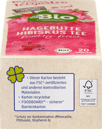 Früchtetee, Hagebutte Hibiskus (20 Beutel), 40 g