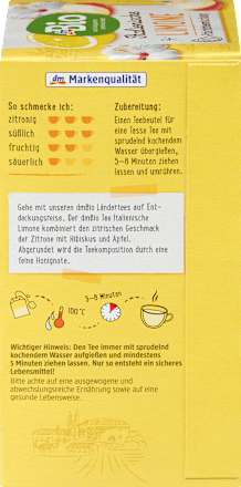 Früchtetee Italienische Limone (20 Beutel), 40 g