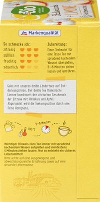 Früchtetee Italienische Limone (20 Beutel), 40 g