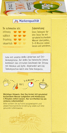 Fruitthee Italiaanse citroen (20 zakjes), 40 g