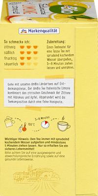 Fruitthee Italiaanse citroen (20 zakjes), 40 g