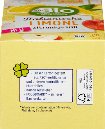 Fruitthee Italiaanse citroen (20 zakjes), 40 g