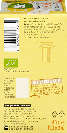 Fruitthee Italiaanse citroen (20 zakjes), 40 g