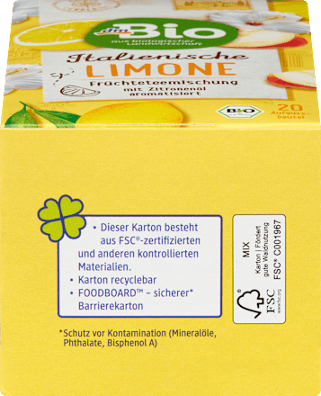 Früchtetee Italienische Limone (20 Beutel), 40 g