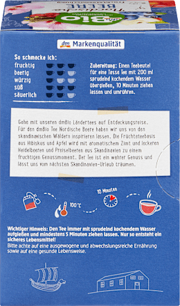 Früchtetee, Nordische Beere mit Heidelbeere & Preiselbeere (20 Beutel), 40 g