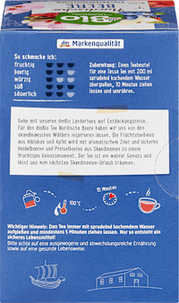 Früchtetee, Nordische Beere mit Heidelbeere & Preiselbeere (20 Beutel), 40 g