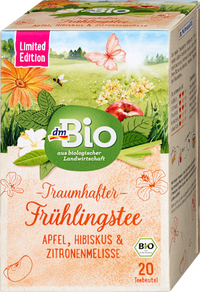 Vruchtenthee "Dromerige Lentethee" met appel, hibiscus &amp; citroenmelisse (20 theezakjes), 40 g