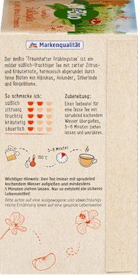 Früchtetee "Traumhafter Frühlingstee" mit Apfel, Hibiskus & Zitronenmelisse (20 Beutel), 40 g