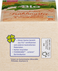 Früchtetee "Traumhafter Frühlingstee" mit Apfel, Hibiskus & Zitronenmelisse (20 Beutel), 40 g