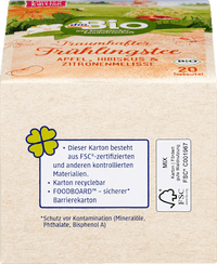 Früchtetee "Traumhafter Frühlingstee" mit Apfel, Hibiskus & Zitronenmelisse (20 Beutel), 40 g