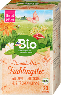 Früchtetee "Traumhafter Frühlingstee" mit Apfel, Hibiskus & Zitronenmelisse (20 Beutel), 40 g