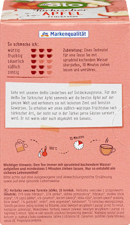 Früchtetee Türkischer Apfel (20 Beutel), 40 g