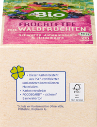 Früchtetee Waldfrucht mit schwarzer Johannisbeere & Heidelbeere (20 Beutel), 50 g