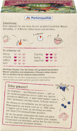 Bosvruchtenthee met zwarte bes en bosbes (20 theezakjes), 50 g